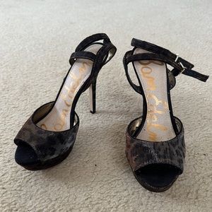 Sam Edelman sparkly cheetah heels